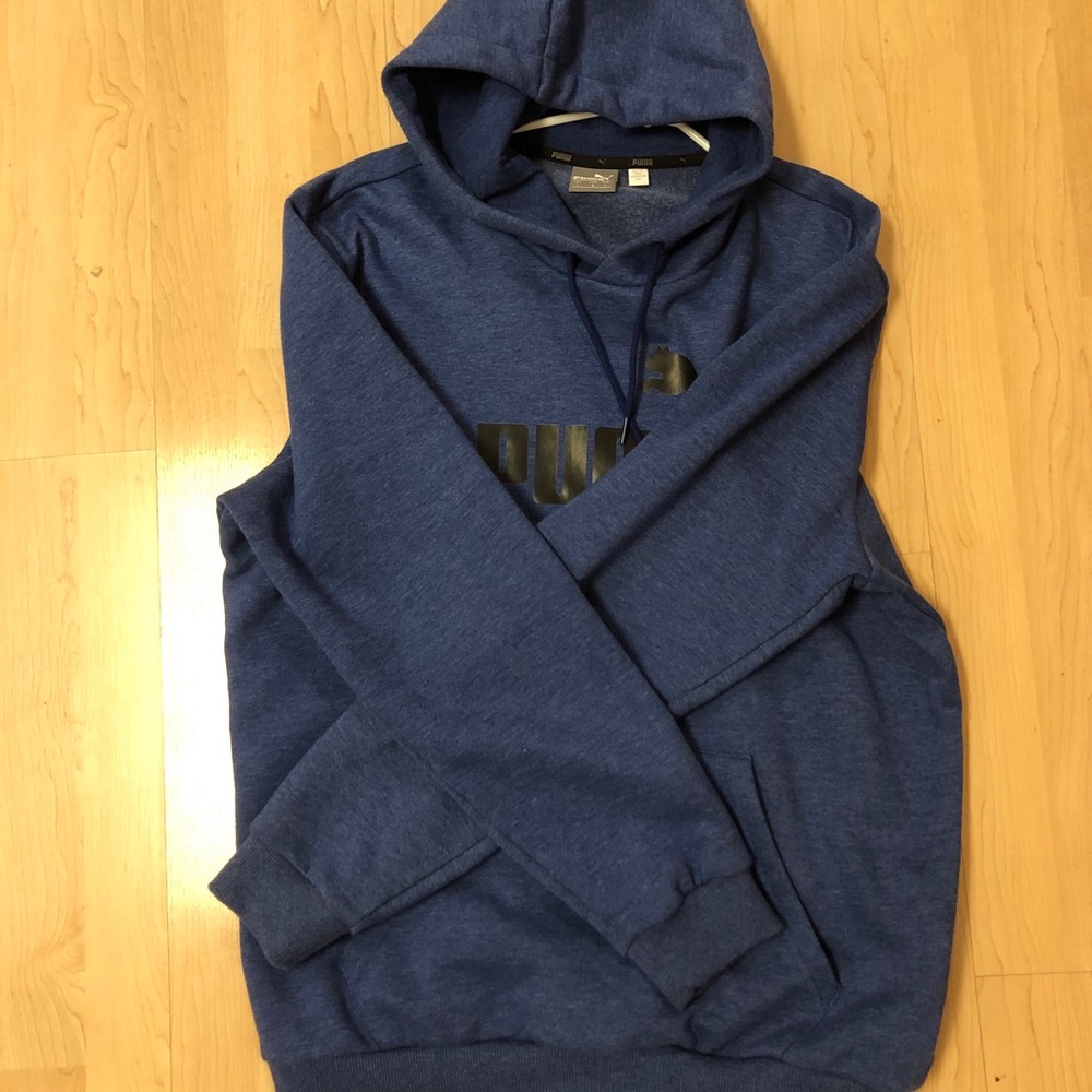 Puma blue hoodie.